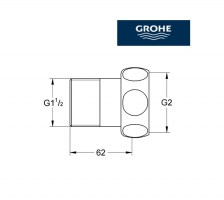 MEDIDAS TOMA DE PARED GROHE